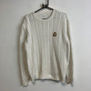 White Ralph Lauren Cable Knit Sweater Men's Large