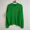 Green Ralph Lauren Cable Knit Sweater Women's Large