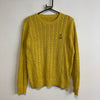 Yellow Ralph Lauren Cable Knit Sweater Women's Medium