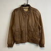 Vintage Brown Bomber Flight Leather Jacket Men's Medium