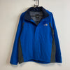 Blue and Grey North Face Raincoat Men's Medium