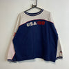 Vintage 1999 Navy and White Adidas World Cup Sweatshirt Men's XL