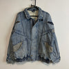 Blue Denim Bomber Jacket Men's Large