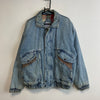 Blue Denim Bomber Jacket Men's Large