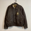 Vintage Brown Bomber Leather Jacket Men's Large