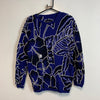 Black and Blue Knitwear Sweater Men's Small