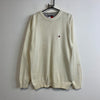 Cream White Tommy Hilfiger Knitwear Sweater Men's Medium