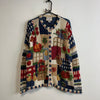 Vintage Multicolour Knitwear Cardigan Sweater Women's XL