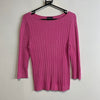 Pink Chaps Cable Knit Sweater Women's Large