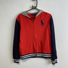 Red and Navy Polo Ralph Lauren zip up Hoodie Women's Large