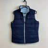 00s Navy and Light Blue Nike Puffer Gilet Women's Medium