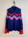 Navy Pink Red Knitwear Sweater Women's Medium