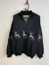 Black and White Knitwear Sweater Men's Medium