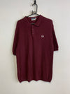 Red Fred Perry Knitwear Polo Shirt Men's Large