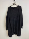 Black Long Cardigan Sweater Women's Large