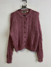 Vintage Pink Knitwear Cardigan Sweater Women's Medium