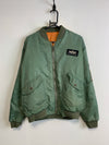 Khaki Green MA-1 Bomber Jacket Men's Large