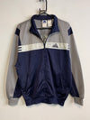 Vintage 90s Navy and Grey Adidas Track Jacket Men's Small