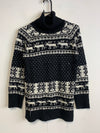 Black and White Knitwear Sweater Women's Medium