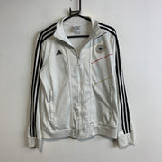 00s White Adidas Deutscher Fussball Track Jacket Women's Medium