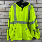 Yellow Carhartt Hi-Vis Workwear Heavyweight Hoodie Men's Large