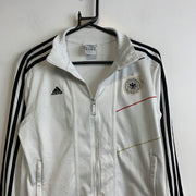 00s White Adidas Deutscher Fussball Track Jacket Women's Medium