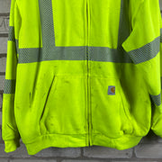 Yellow Carhartt Hi-Vis Workwear Heavyweight Hoodie Men's Large