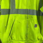 Yellow Carhartt Hi-Vis Workwear Heavyweight Hoodie Men's Large