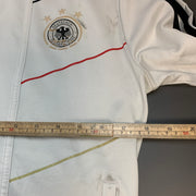 00s White Adidas Deutscher Fussball Track Jacket Women's Medium