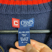 Navy Chaps Quarter Zip Knitwear Womens XL