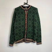 Vintage Green L.L Bean Cardigan Sweater Small Medium Womens