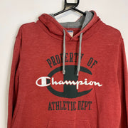 Red Champion Hoodie Pullover Medium