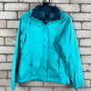 Cyan North Face Raincoat Women's Medium