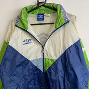 Blue Green White Umbro Windbreaker Men's Large