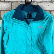 Cyan North Face Raincoat Women's Medium