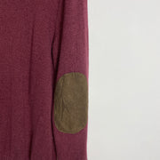 Burgundy Chaps Button Up Knitwear Mens Large