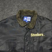 Black Steelers NFL Jacket Men's XL