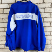 Blue and White Windbreaker Men's XXL