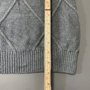 Grey Quarter Zip Chaps Knitwear Mens Large