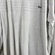 White Lacoste Knitwear Jumper Men's Large