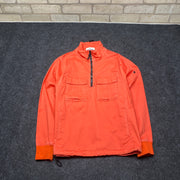 Men's Orange Stone Island Over Head Jacket Men's Medium