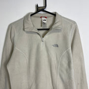 White North Face Quarter Zip Fleece Womens Large