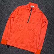 Men's Orange Stone Island Over Head Jacket Men's Medium