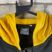 Black and Yellow Puma zip up Hoodie Youth's Medium