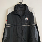 Black and White Steelers Windbreaker Men's XL