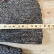 Grey Harris Tweed Pure Wool Blazer Jacket Men's Medium