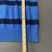 Blue Navy Tommy Hilfiger Striped Knitwear Mens Large