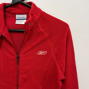 Red Reebok Fleece Jacket Women's Small