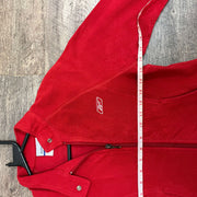 Red Reebok Fleece Jacket Women's Small