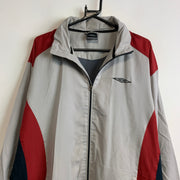 00s Grey and Red Umbro Windbreaker Men's XL